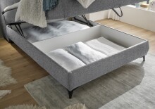 Boxbett >ATLANTIS 6< 140x200 cm Liegefläche, Bezug grey - 145x102x240cm (BxHxT)