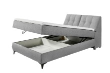 Boxbett >ATLANTIS 6< 140x200 cm Liegefläche, Bezug grey - 145x102x240cm (BxHxT)
