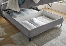 Boxbett >ATLANTIS 6< 140x200 cm Liegefläche, Bezug dark grey - 145x102x240cm (BxHxT)
