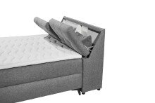 Boxbett >ATLANTIS 6< 140x200 cm Liegefläche, Bezug dark grey - 145x102x240cm (BxHxT)