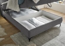 Boxbett >ATLANTIS 6< 140x200 cm Liegefläche, Bezug anthrazit - 145x102x240cm (BxHxT)