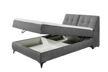 Boxbett >ATLANTIS 6< 140x200 cm Liegefläche, Bezug anthrazit - 145x102x240cm (BxHxT)