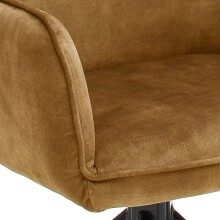 Esszimmerstuhl >Ottawa< mit Armlehne in Curry - 60x89x64 (BxHxT) 180 °drehbar