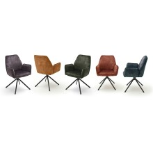 Esszimmerstuhl >Ottawa< mit Armlehne in Olive - 60x89x64 (BxHxT) 180 °drehbar