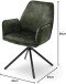 Esszimmerstuhl >Ottawa< mit Armlehne in Olive - 60x89x64 (BxHxT) 180 °drehbar
