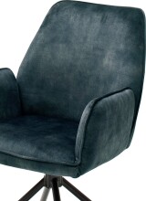 Esszimmerstuhl >Ottawa< mit Armlehne in Petrol - 60x89x64 (BxHxT) 180 °drehbar