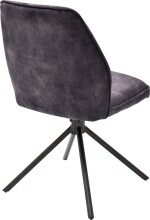 Esszimmerstuhl >Ottawa< in Anthrazit - 52x89x64 (BxHxT) 180 °drehbar