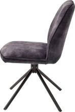 Esszimmerstuhl >Ottawa< in Anthrazit - 52x89x64 (BxHxT) 180 °drehbar