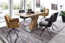 Esszimmerstuhl >Ottawa< in Anthrazit - 52x89x64 (BxHxT) 180 °drehbar