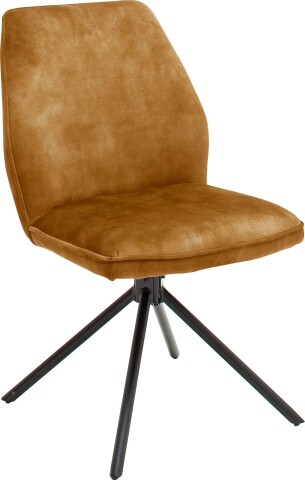 Esszimmerstuhl >Ottawa< in Curry - 52x89x64 (BxHxT) 180 °drehbar