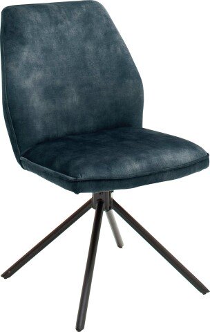 Esszimmerstuhl >Ottawa< in Petrol - 52x89x64 (BxHxT) 180 °drehbar