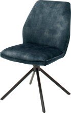 Esszimmerstuhl >Ottawa< in Petrol - 52x89x64 (BxHxT) 180 °drehbar
