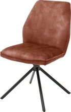 Esszimmerstuhl >Ottawa< in Rostbraun - 52x89x64 (BxHxT) 180 °drehbar