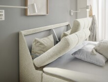 Boxbett >ATLANTIS 6< 140x200 cm Liegefläche, Bezug Ivory - 145x102x240cm (BxHxT)