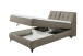 Boxbett >ATLANTIS 6< 140x200 cm Liegefläche, Bezug in espresso - 145x102x240cm (BxHxT)