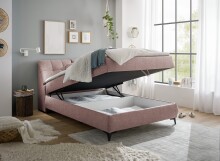 Boxbett >ATLANTIS 6< 140x200 cm Liegefläche, Bezug in flamingo - 145x102x240cm (BxHxT)