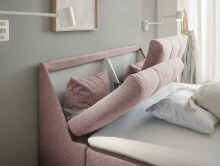 Boxbett >ATLANTIS 6< 140x200 cm Liegefläche, Bezug in flamingo - 145x102x240cm (BxHxT)