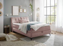 Boxbett >ATLANTIS 6< 140x200 cm Liegefläche, Bezug in flamingo - 145x102x240cm (BxHxT)