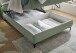 Boxbett >ATLANTIS 6< 140x200 cm Liegefläche, Bezug in olive - 145x102x240cm (BxHxT)