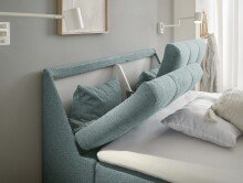 Boxbett >ATLANTIS 6< 140x200 cm Liegefläche, Bezug in mint - 145x102x240cm (BxHxT)