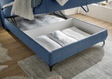 Boxbett >ATLANTIS 6< 140x200 cm Liegefläche, Bezug in blue - 145x102x240cm (BxHxT)