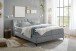 Boxbett >ATLANTIS 6< Liegefläche 180x200 cm, Bezug in grey - 185x102x240cm (BxHxT)