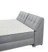 Boxbett >ATLANTIS 6< Liegefläche 180x200 cm, Bezug in grey - 185x102x240cm (BxHxT)