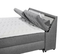 Boxbett >ATLANTIS 6< Liegefläche 180x200 cm, Bezug in dark grey - 185x102x240cm (BxHxT)