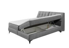 Boxbett >ATLANTIS 6< Liegefläche 180x200 cm, Bezug in dark grey - 185x102x240cm (BxHxT)