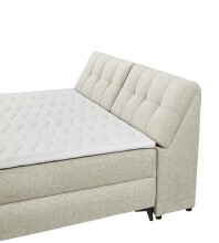 Boxbett >ATLANTIS 6< Liegefläche 180x200 cm, Bezug in Ivory - 185x102x240cm (BxHxT)