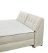Boxbett >ATLANTIS 6< Liegefläche 180x200 cm, Bezug in Ivory - 185x102x240cm (BxHxT)