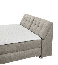 Boxbett >ATLANTIS 6< Liegefläche 180x200 cm, Bezug in sand - 185x102x240cm (BxHxT)