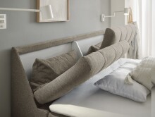Boxbett >ATLANTIS 6< Liegefläche 180x200 cm, Bezug in espresso - 185x102x240cm (BxHxT)