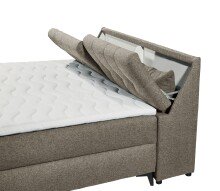 Boxbett >ATLANTIS 6< Liegefläche 180x200 cm, Bezug in espresso - 185x102x240cm (BxHxT)