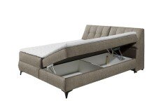 Boxbett >ATLANTIS 6< Liegefläche 180x200 cm, Bezug in espresso - 185x102x240cm (BxHxT)