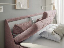 Boxbett >ATLANTIS 6< Liegefläche 180x200 cm, Bezug in flamingo - 185x102x240cm (BxHxT)