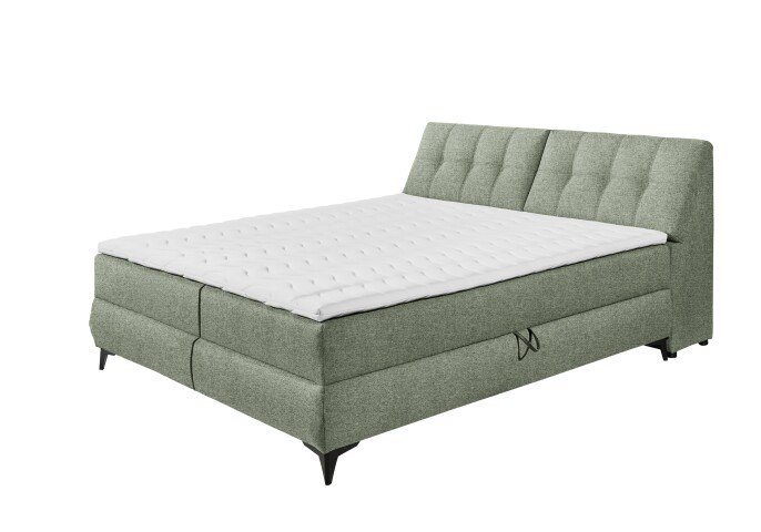 Boxbett >ATLANTIS 6< Liegefläche 180x200 cm, Bezug in olive - 185x102x240cm (BxHxT)
