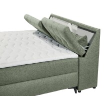 Boxbett >ATLANTIS 6< Liegefläche 180x200 cm, Bezug in olive - 185x102x240cm (BxHxT)