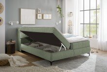 Boxbett >ATLANTIS 6< Liegefläche 180x200 cm, Bezug in olive - 185x102x240cm (BxHxT)