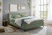 Boxbett >ATLANTIS 6< Liegefläche 180x200 cm, Bezug in olive - 185x102x240cm (BxHxT)