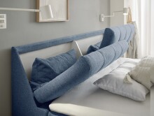Boxbett >ATLANTIS 6< Liegefläche 180x200 cm, Bezug in blue - 185x102x240cm (BxHxT)