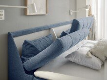 Boxbett >ATLANTIS 6< Liegefläche 180x200 cm, Bezug in blue - 185x102x240cm (BxHxT)