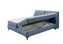 Boxbett >ATLANTIS 6< Liegefläche 180x200 cm, Bezug in blue - 185x102x240cm (BxHxT)