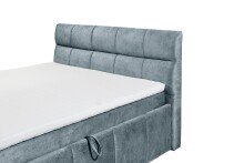 Boxbett >AVIDANO 6< 180x200 cm Liegefläche, Bezug in smoke blue - 203x123x213 (BxHxT)