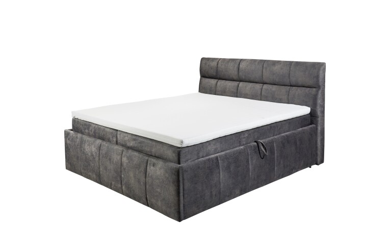 Boxbett >AVIDANO 6< 180x200 cm Liegefläche, Bezug in grey - 203x123x213cm (BxHxT)
