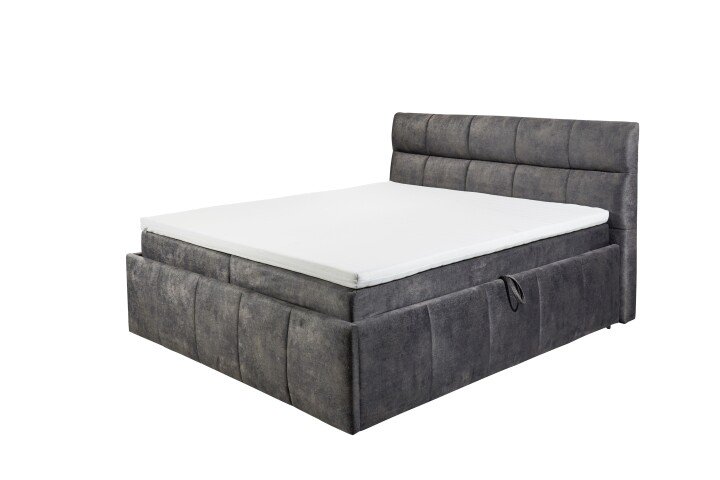 Boxbett >AVIDANO 6< 180x200 cm Liegefläche, Bezug in grey - 203x123x213cm (BxHxT)