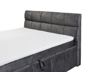 Boxbett >AVIDANO 6< 180x200 cm Liegefläche, Bezug in grey - 203x123x213cm (BxHxT)