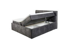 Boxbett >AVIDANO 6< 180x200 cm Liegefläche, Bezug in grey - 203x123x213cm (BxHxT)