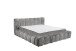 Polsterbett >BEXLEY 9Z< 180x200 cm Liegefläche, Bezug in grey - 226x103x245cm (BxHxT)