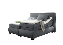 Boxspringbett >EVOLUTION< Liegefläche 180x200 cm, mit Motor, anthrazit - 210x122x220 (BxHxT)